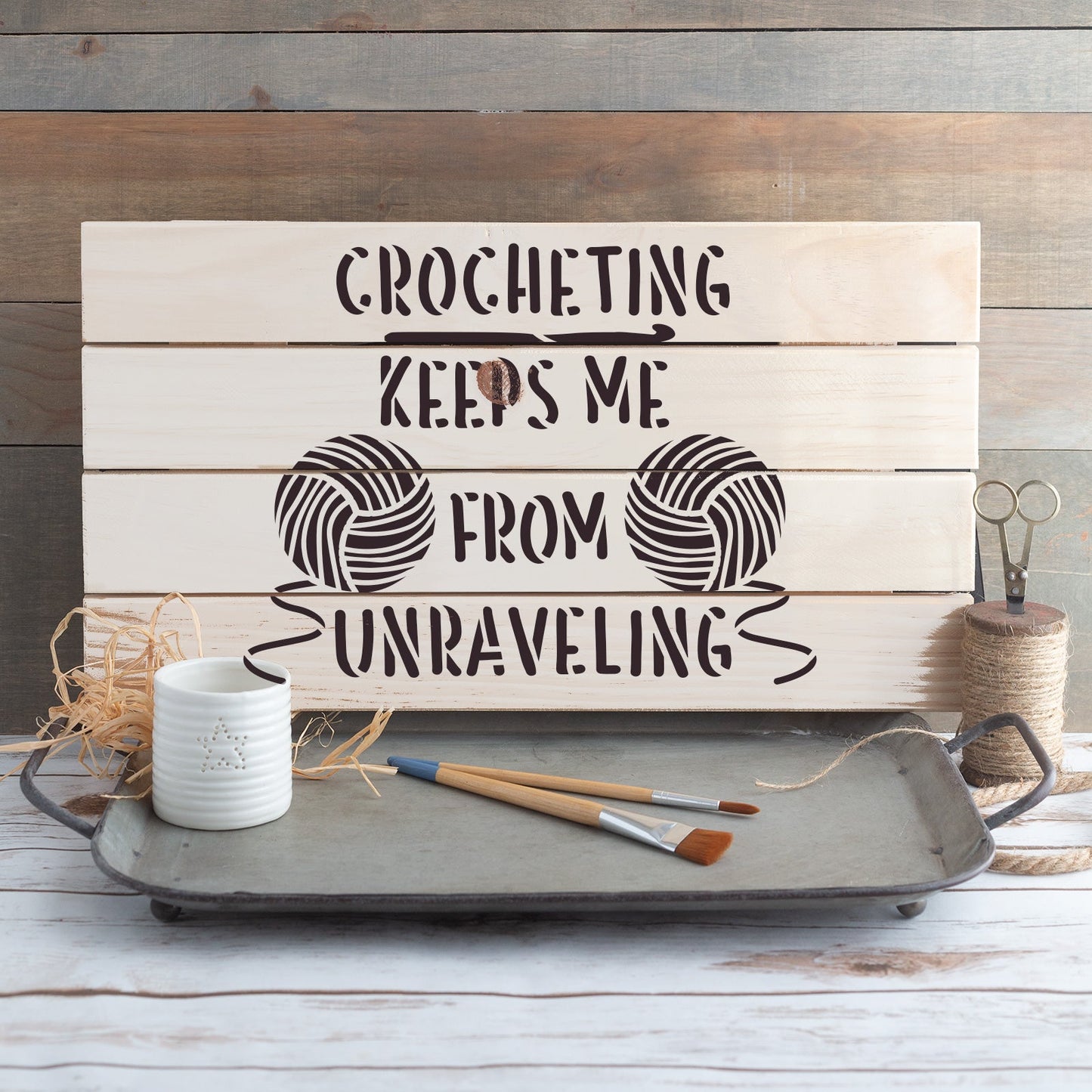 Crocheting Unraveling Stencil