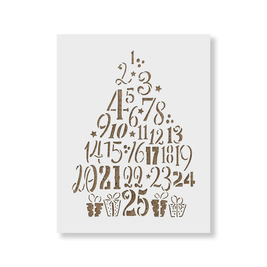 Advent Calendar Tree Stencil