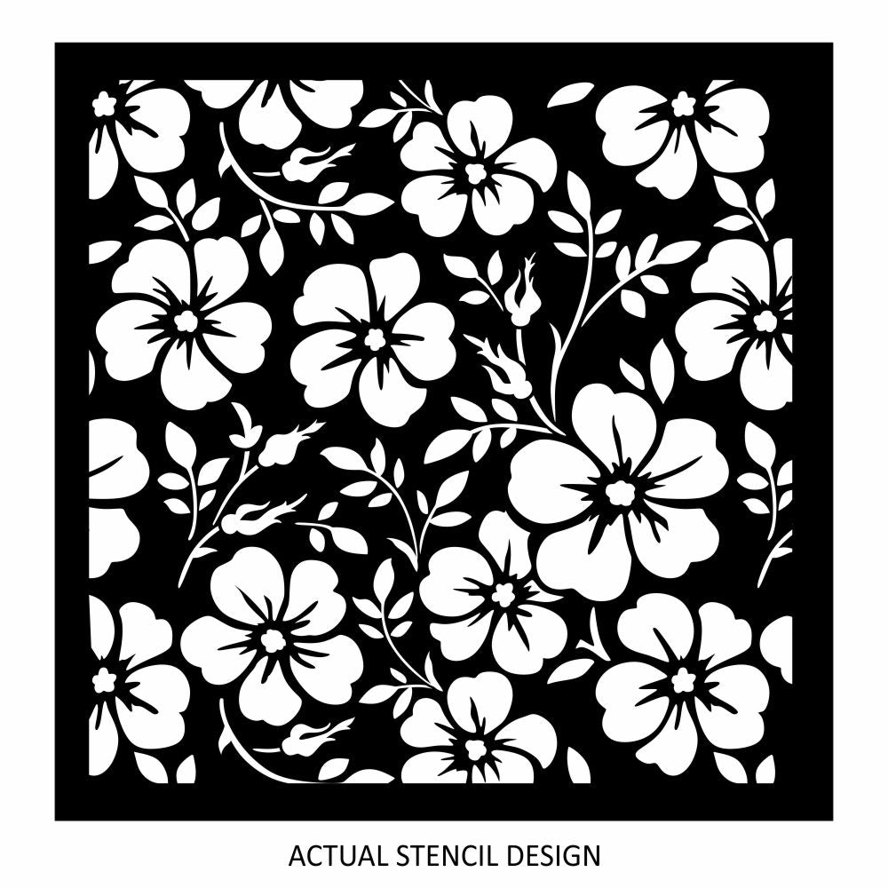 Floral Allover Wall Stencil