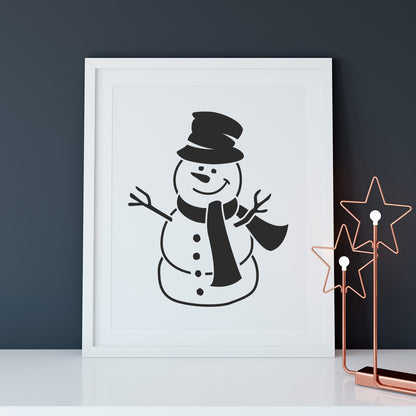 Snowman Stencil