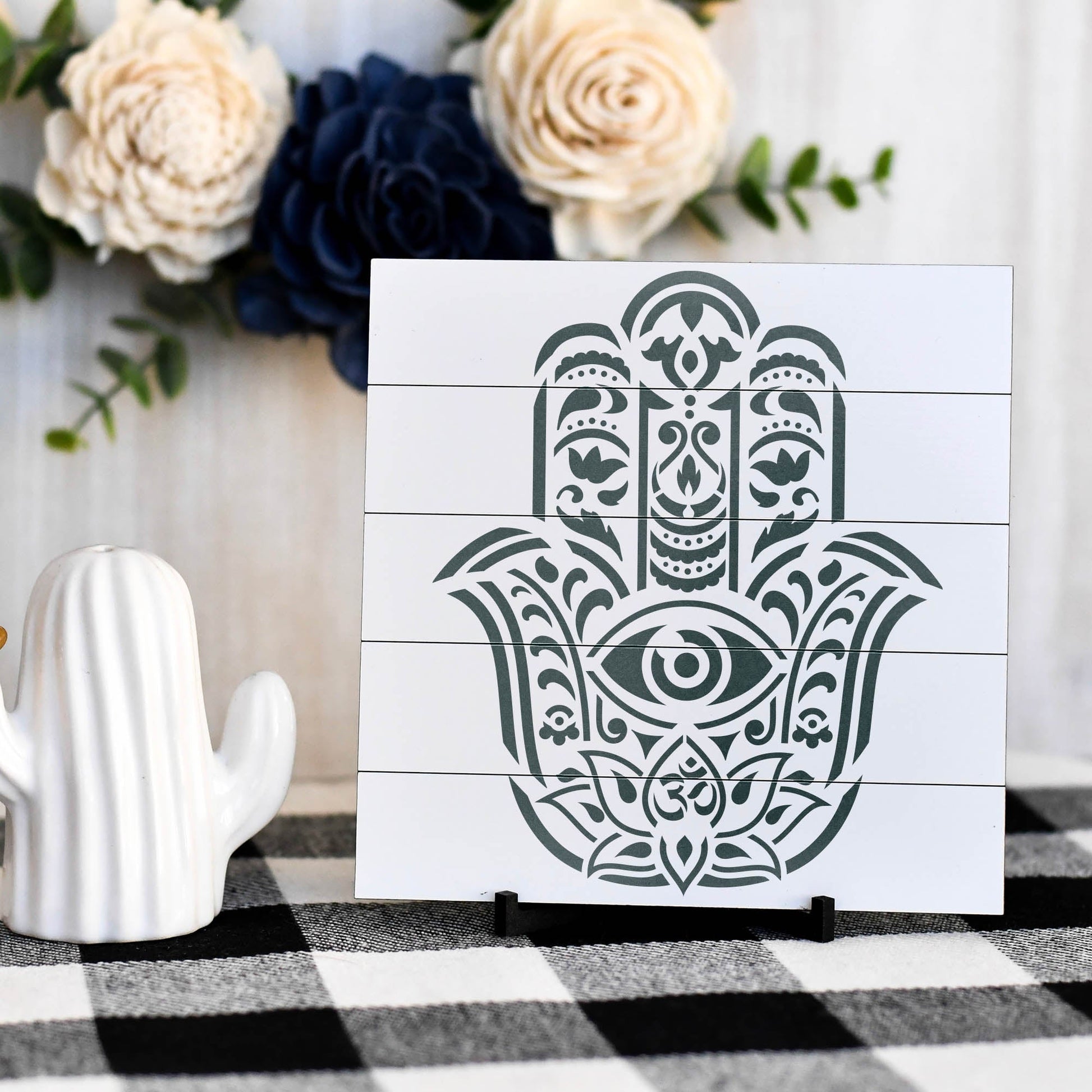 Hamsa Palm Mandala Stencil