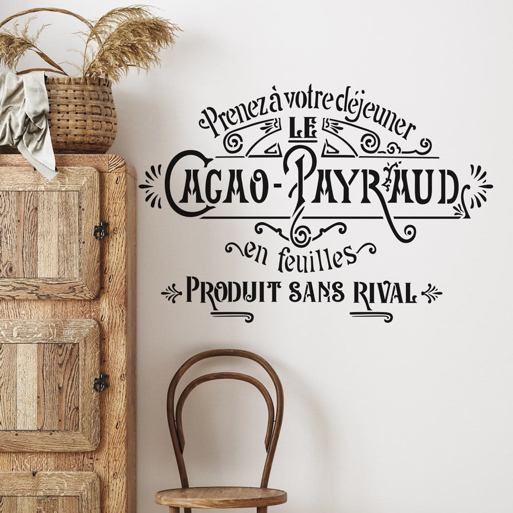 Cacao Payraud Vintage Sign Stencil