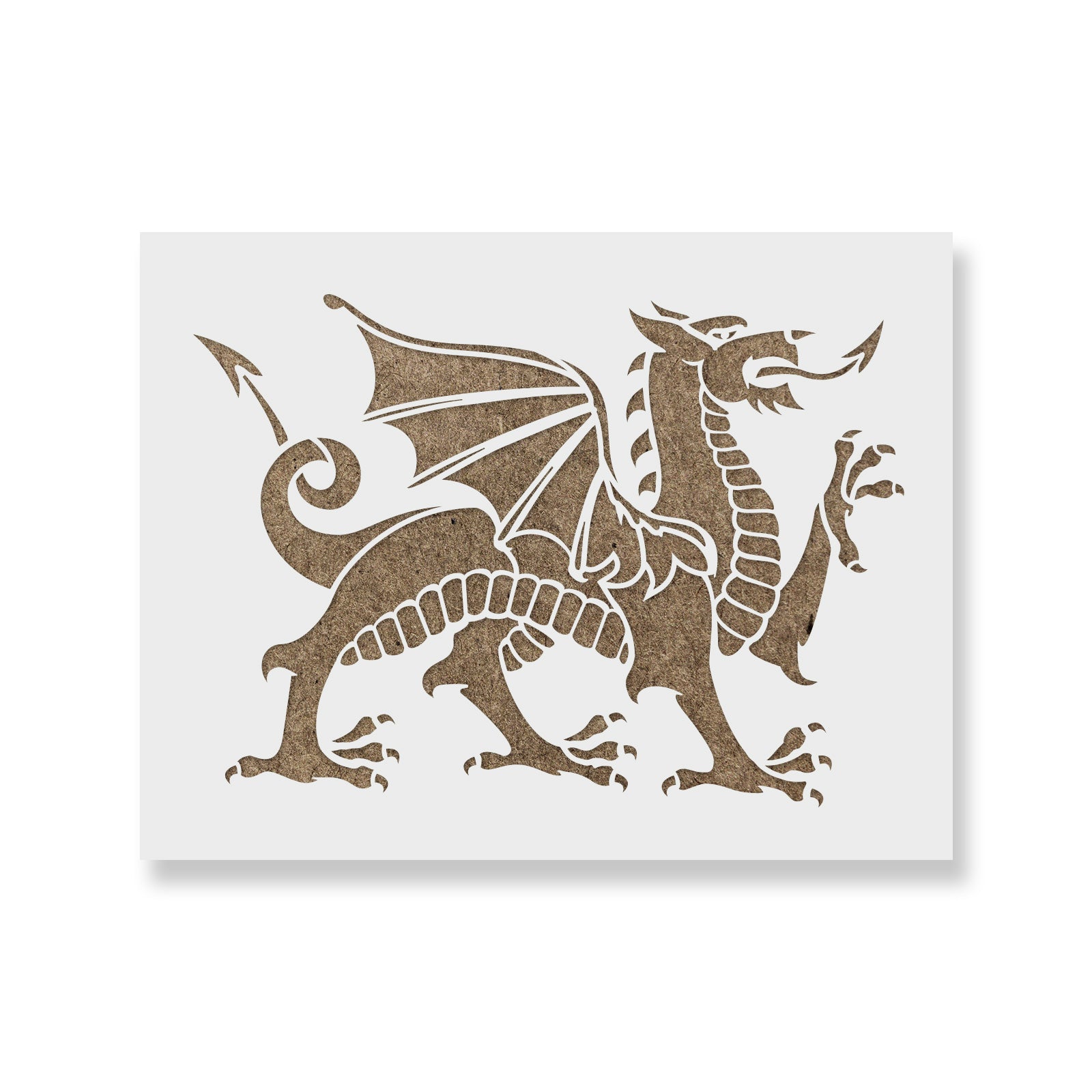 Medieval Dragon Stencil