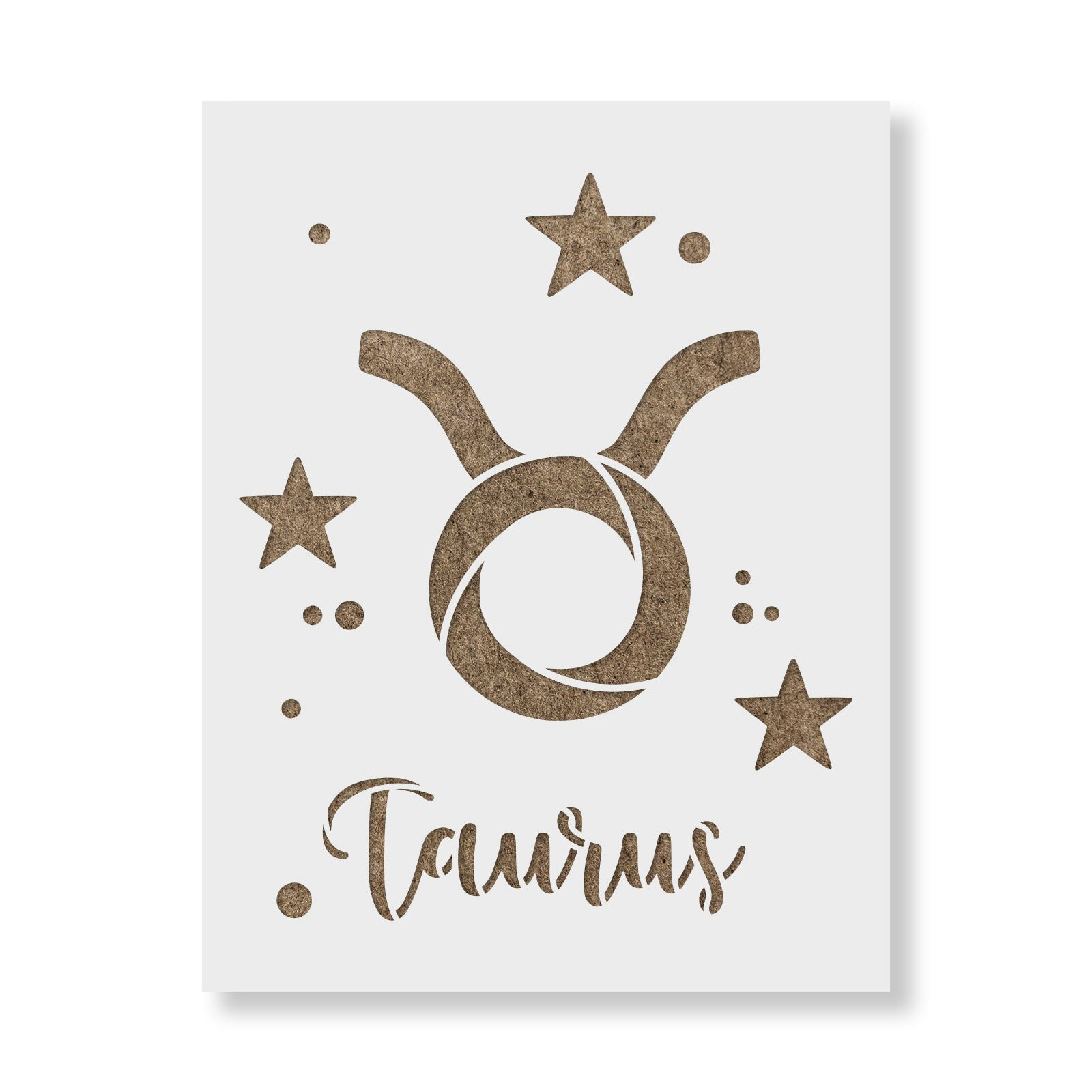 Taurus Zodiac Symbol Stencil