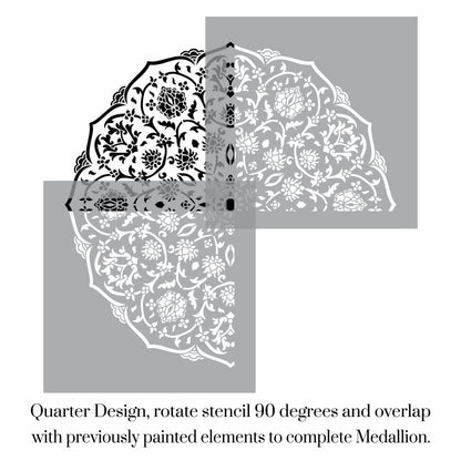 Moroccan Floral Medallion Stencil