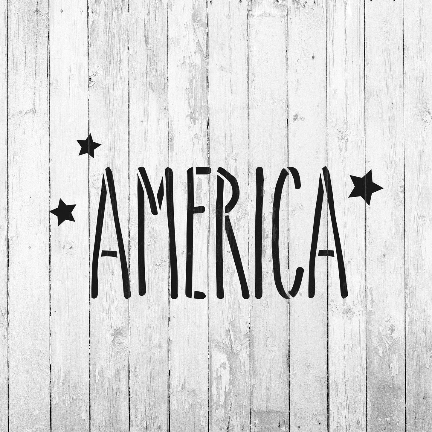 Starry America USA Independence Stencil