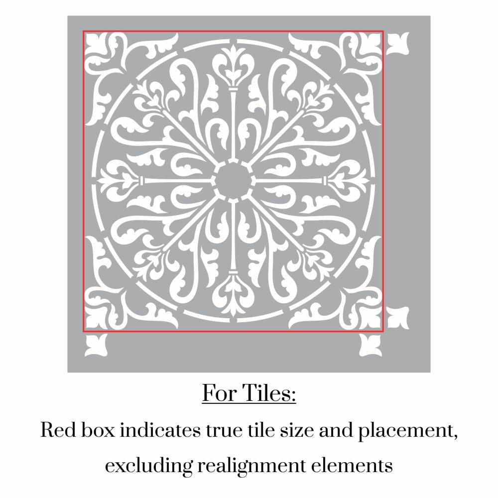 Temara Damask Tile Stencil