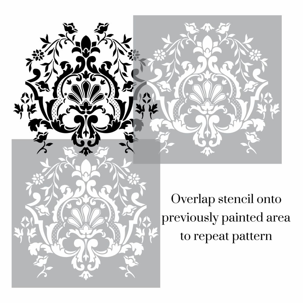 Floral Victorian Allover Stencil