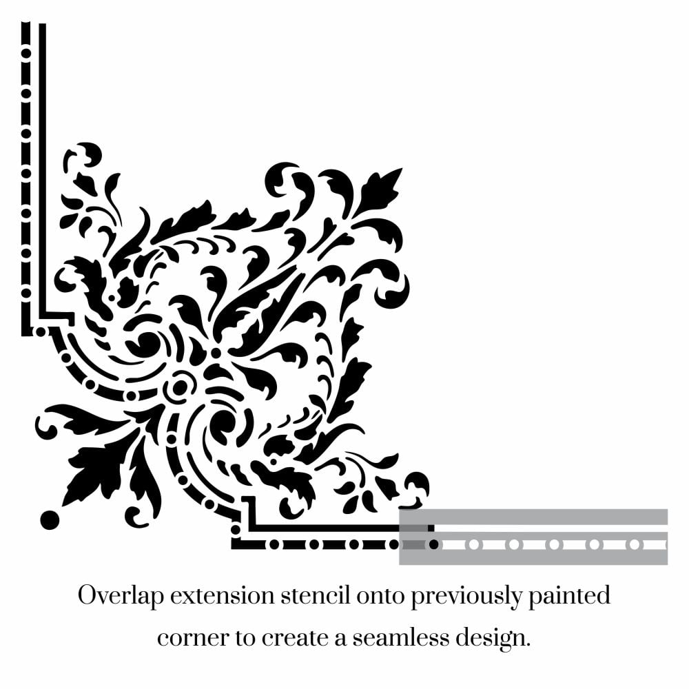 Carpi Damask Corner Stencil Set