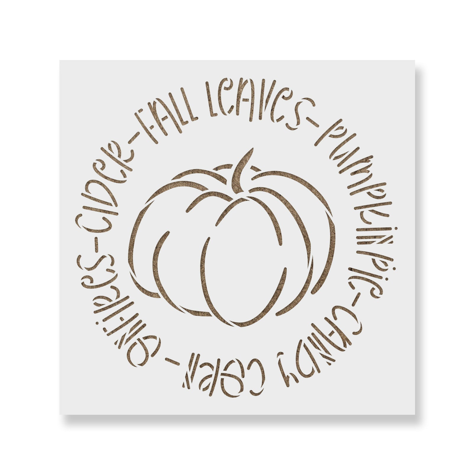 Fall Word Circle Pumpkin Stencil