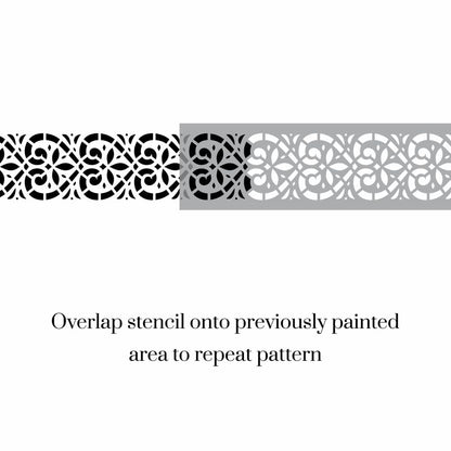 Zetta Damask Border Stencil