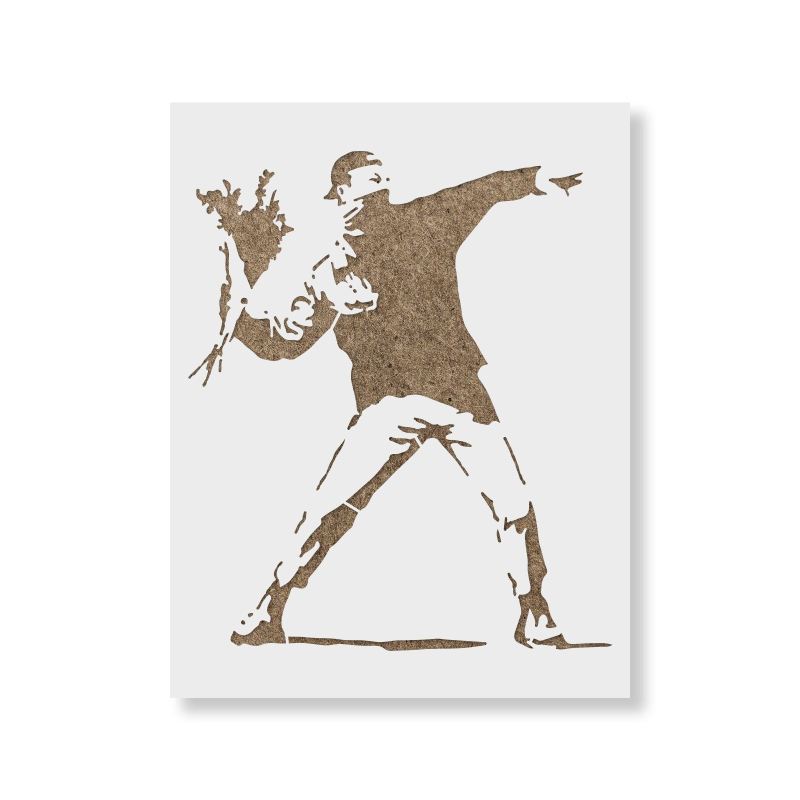 Rage Flower Thrower Banksy Stencil