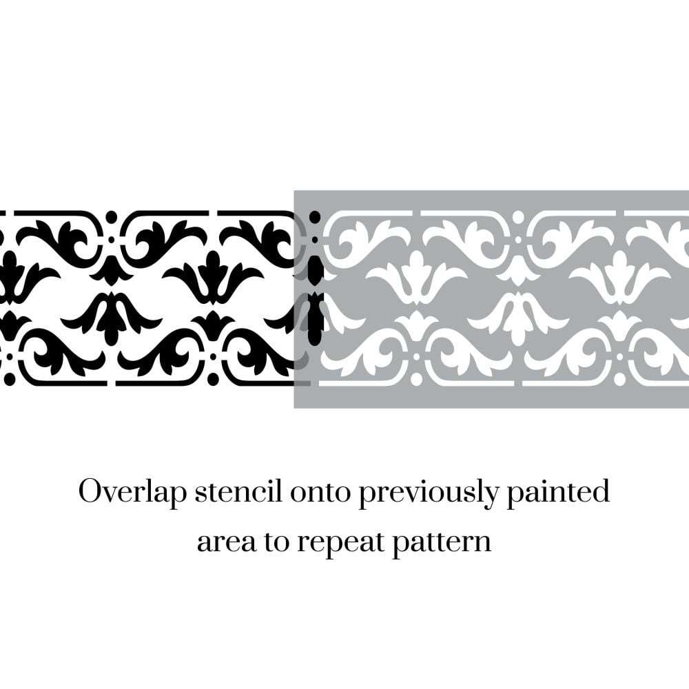 Parisian Damask Border Stencil