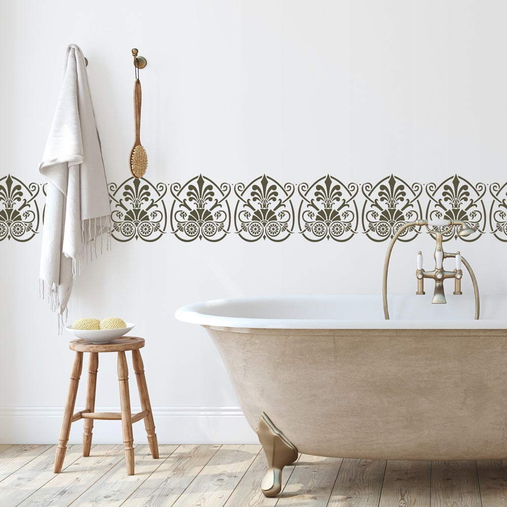 Cava Damask Border Stencil