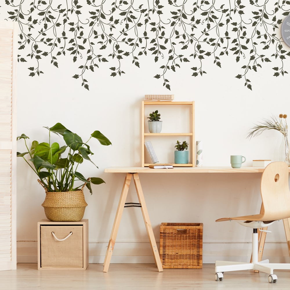 Trailing leaves Wall Stencil