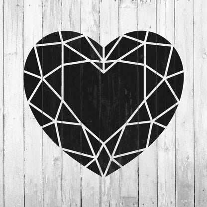 Geometric Heart Stencil