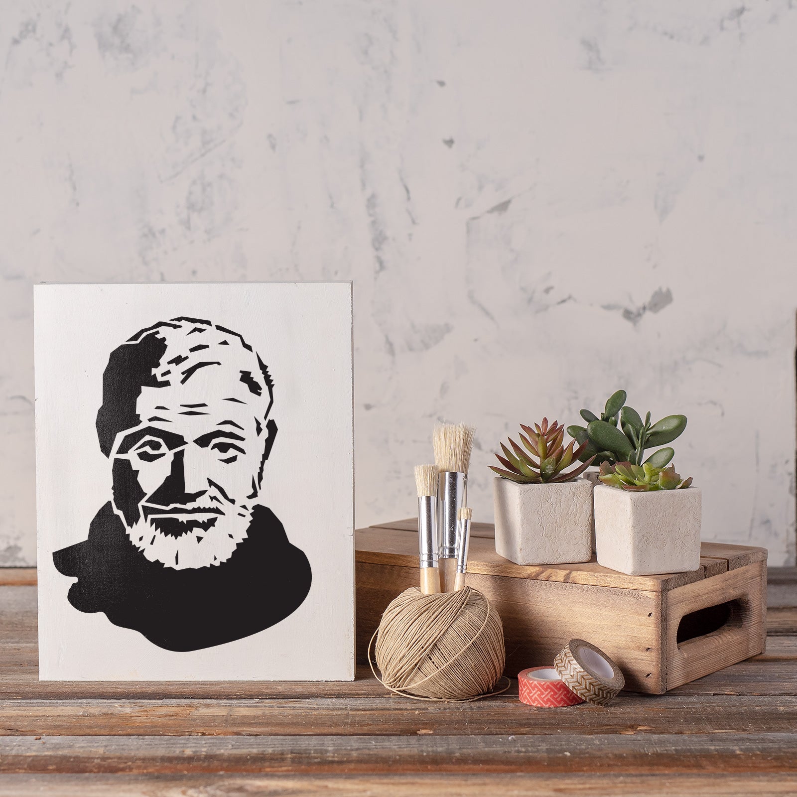 Ernest Hemingway Stencil