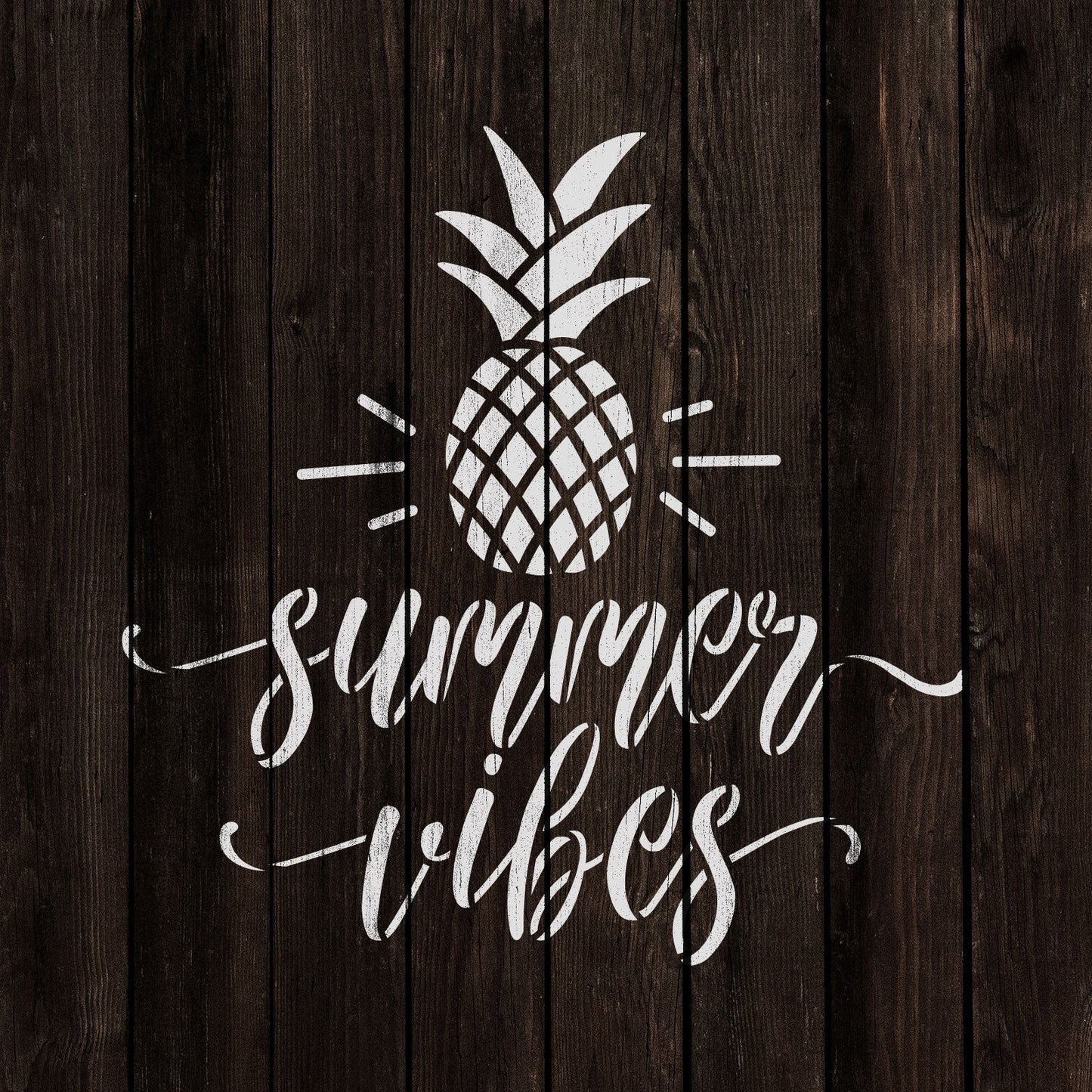 Summer Vibes Pineapple Stencil