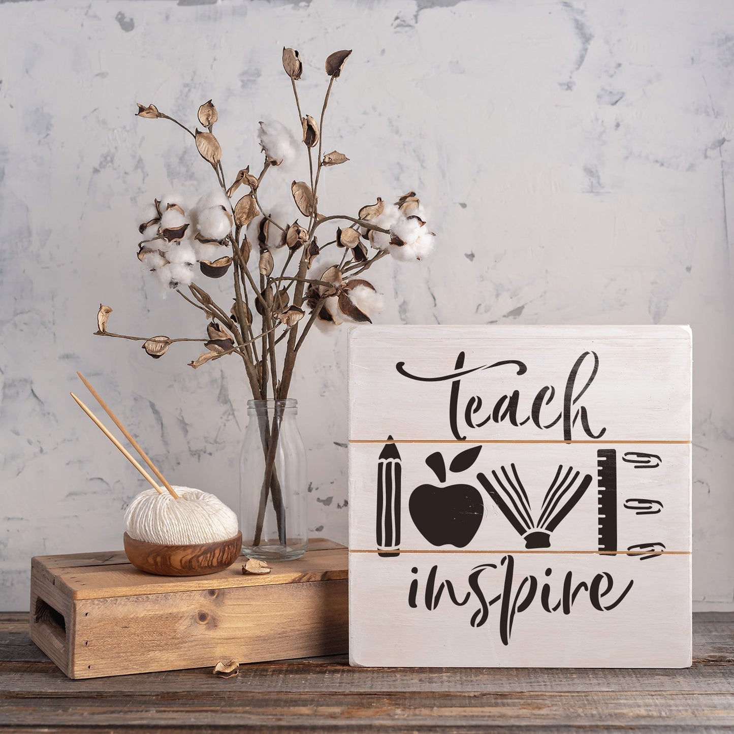 Teach Love Inspire Stencil