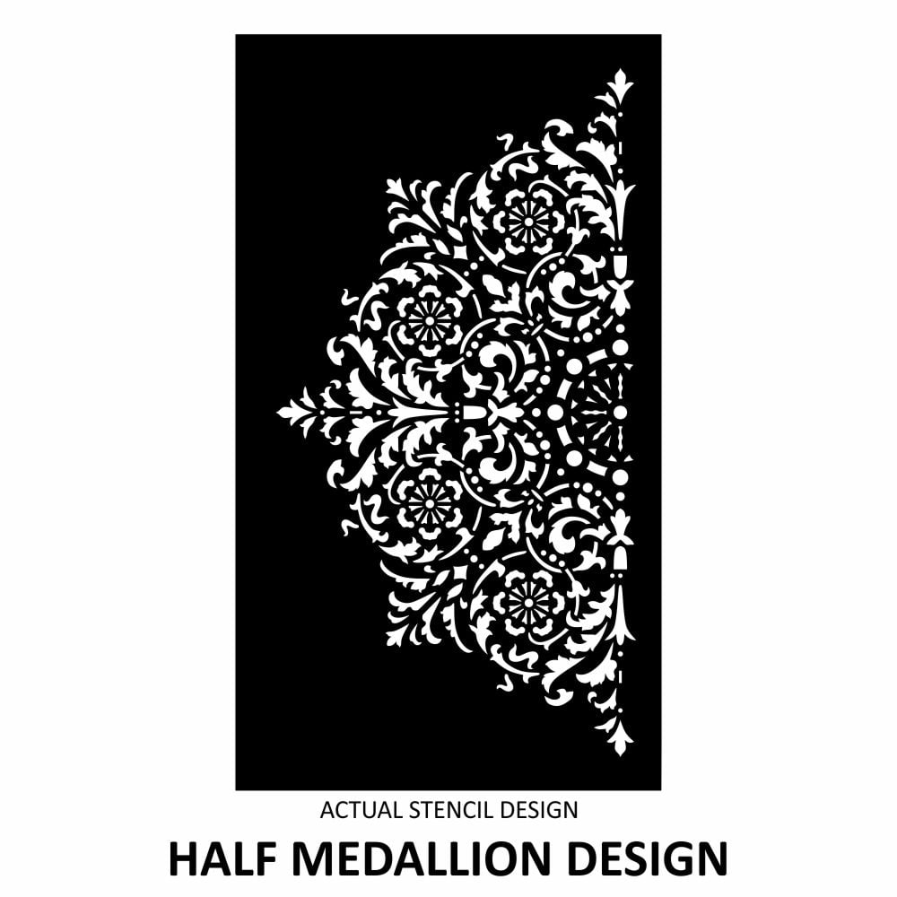 Extravagant Floral Medallion Stencil