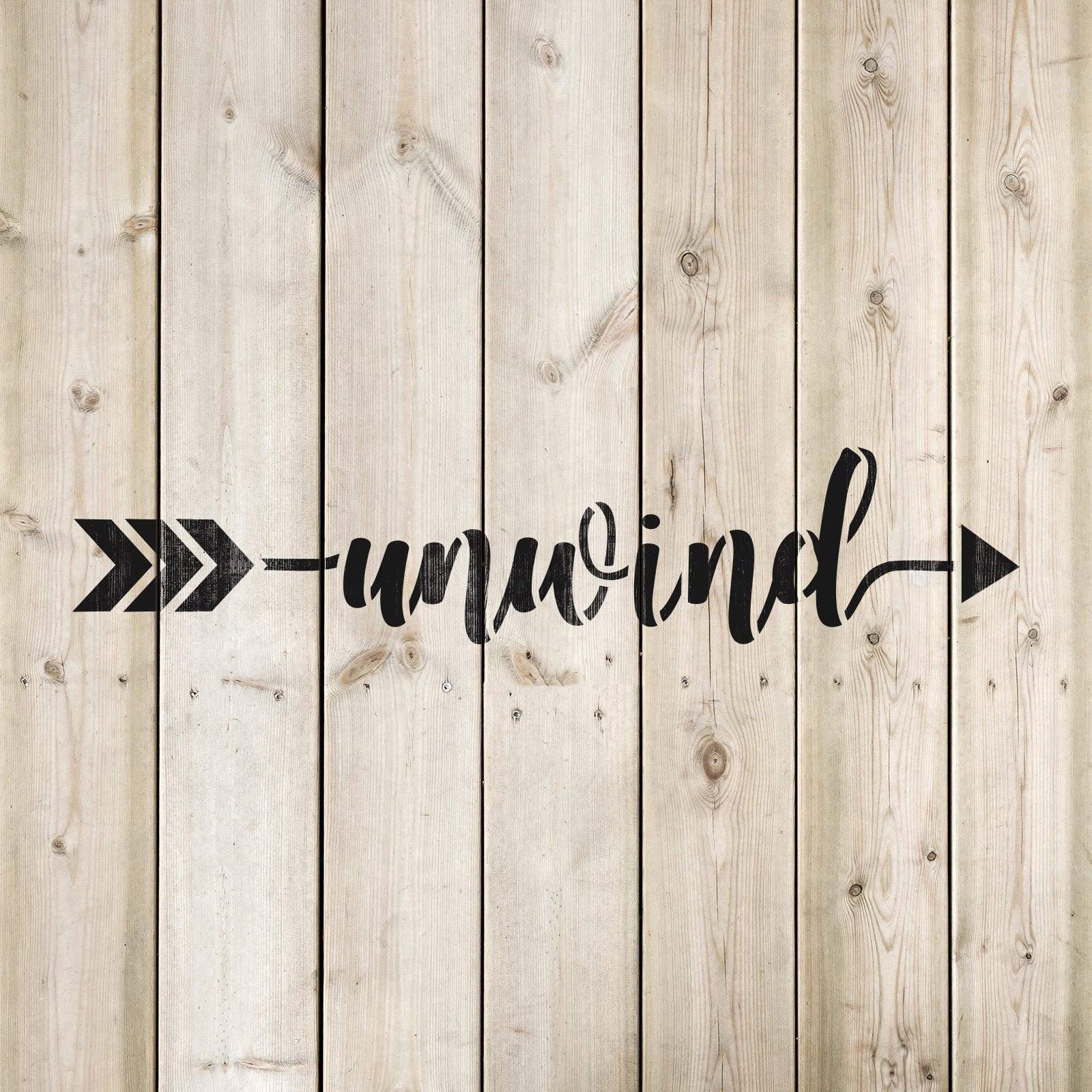 Unwind Arrow Stencil