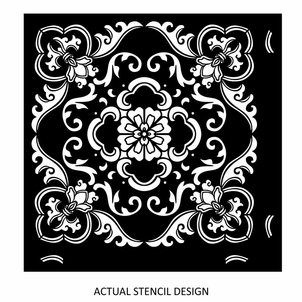 Stella Damask Tile Stencil