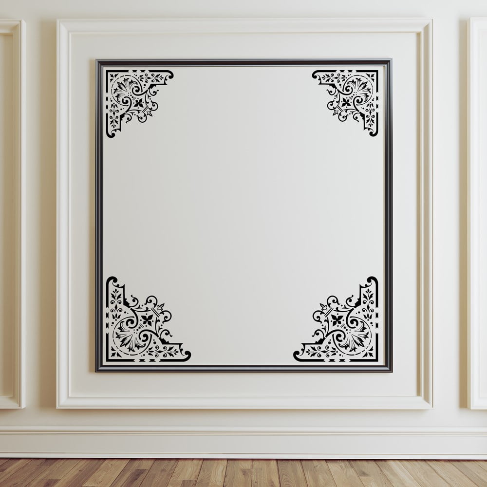 Emilio Damask Corner Stencil