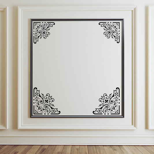 Emilio Damask Corner Stencil