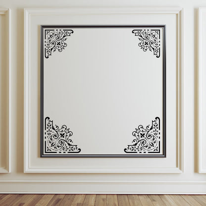 Emilio Damask Corner Stencil