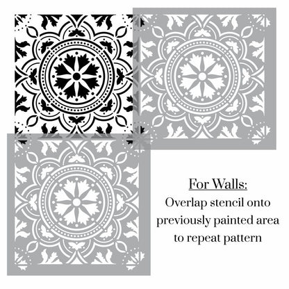 Venetsia Damask Tile Stencil