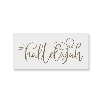 Hallelujah Script Stencil