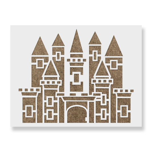 Geometric Castle Stencil