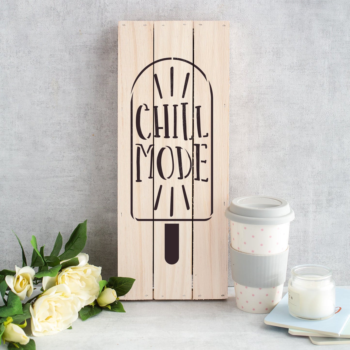 Chill Mode Popsicle Stencil