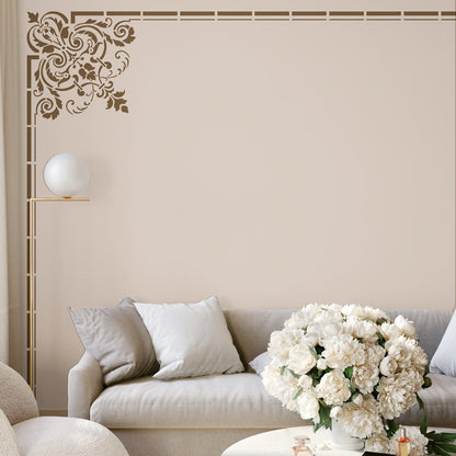 Lyon Damask Corner Stencil Set