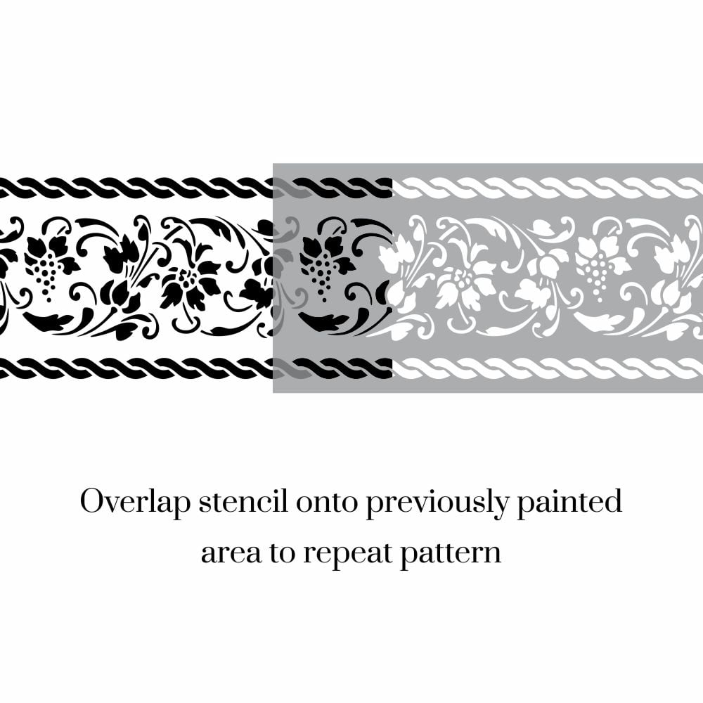 Floral Vine Border Stencil