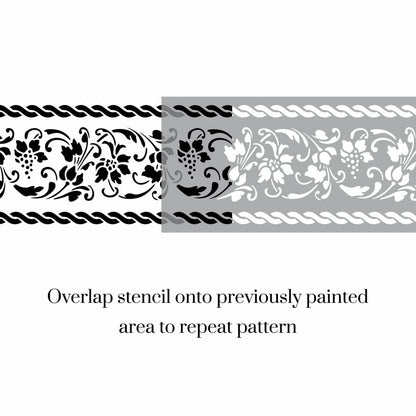 Floral Vine Border Stencil