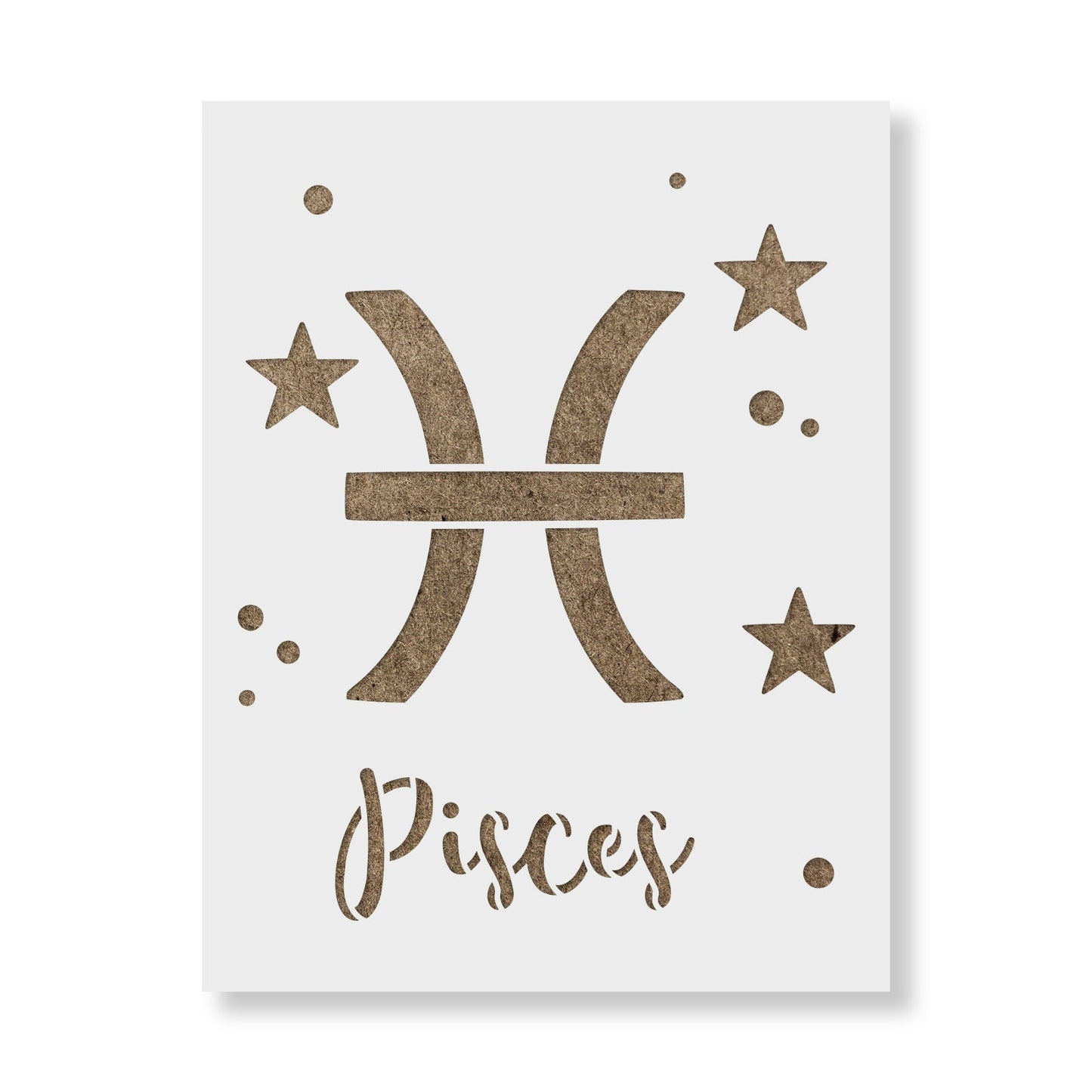 Pisces Zodiac Symbol Stencil