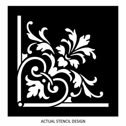 Fleur Baroque Corner Stencil