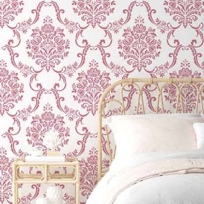 Valentina Floral Damask Wall Stencil