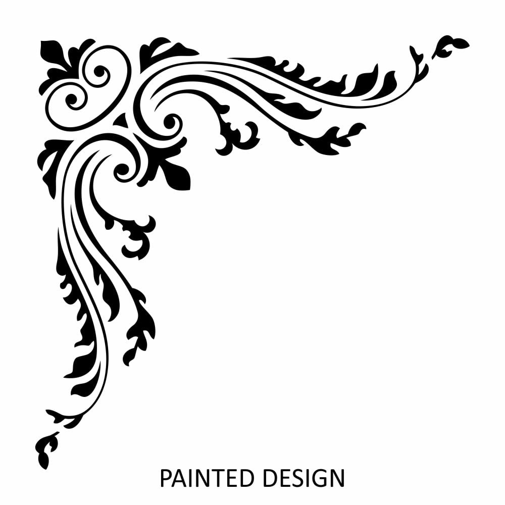 French Baroque Corner Stencil