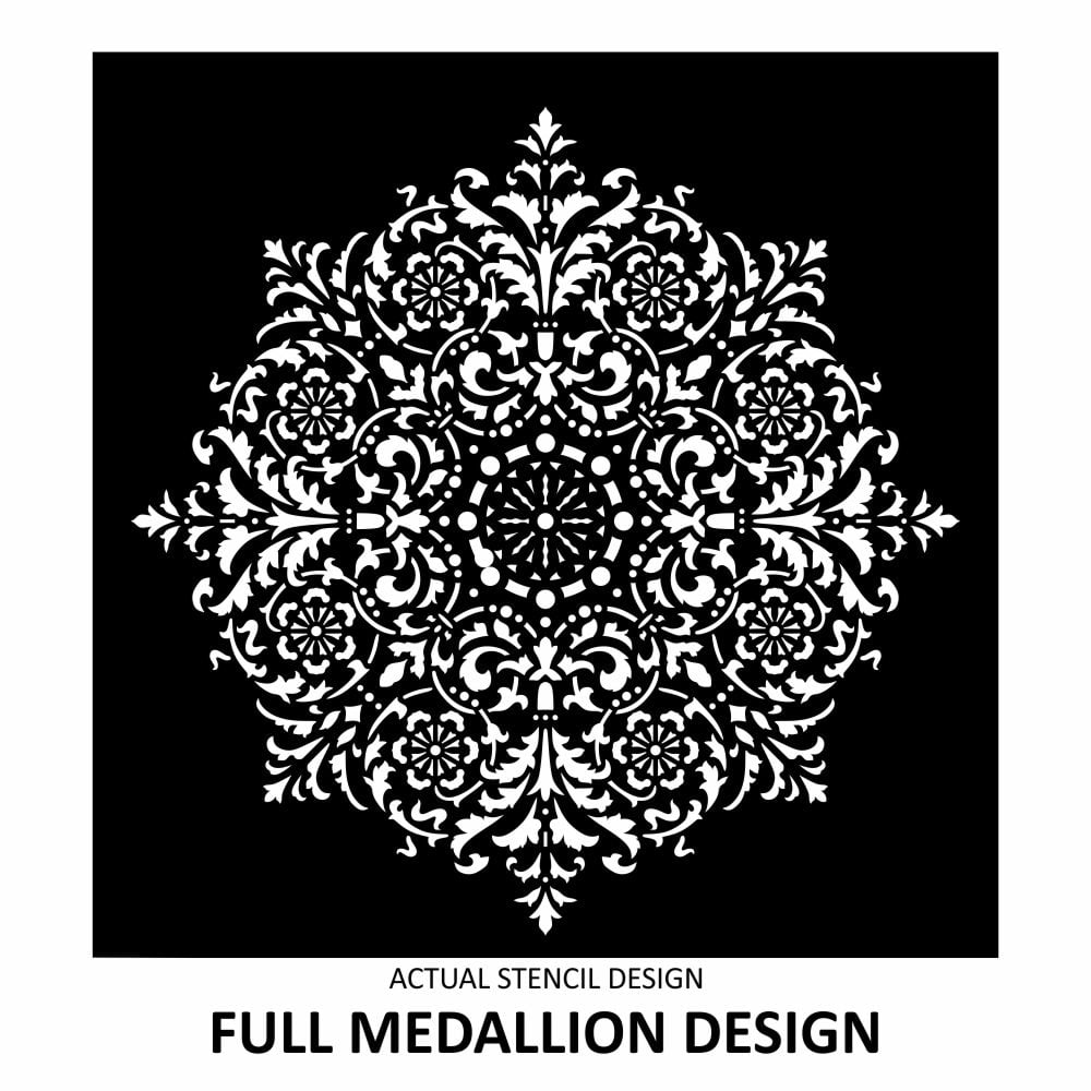 Extravagant Floral Medallion Stencil