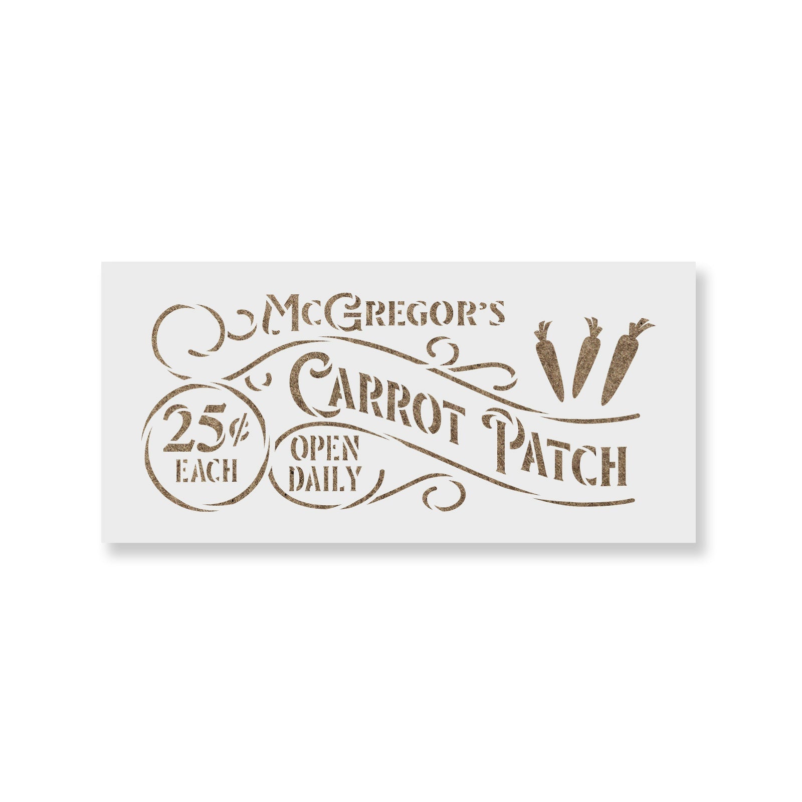 Carrot Patch Farmhouse Sign Stencil