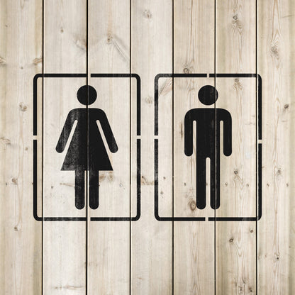 Bathroom Sign Stencil