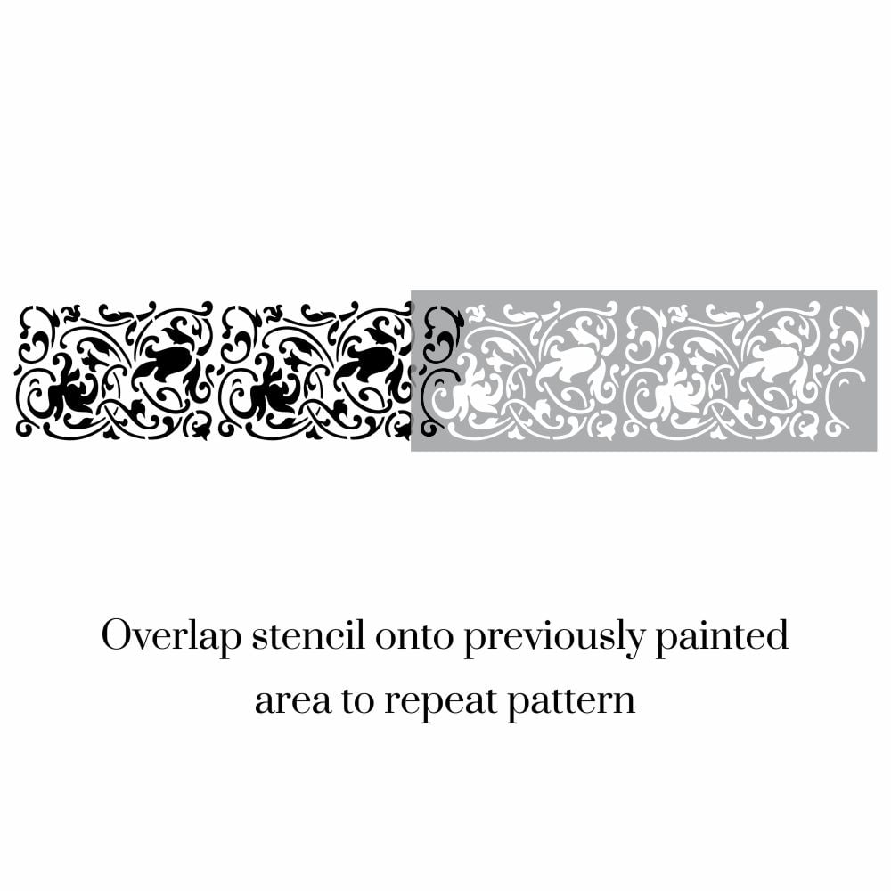 Julia Damask Border Stencil