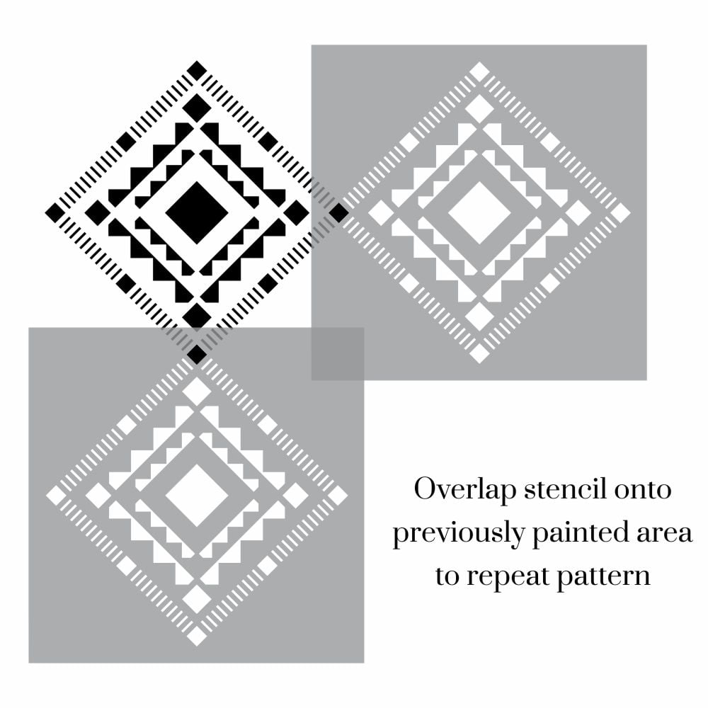 Ethnic Diamond Stencil