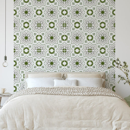 Kasbah Floral Tile Stencil