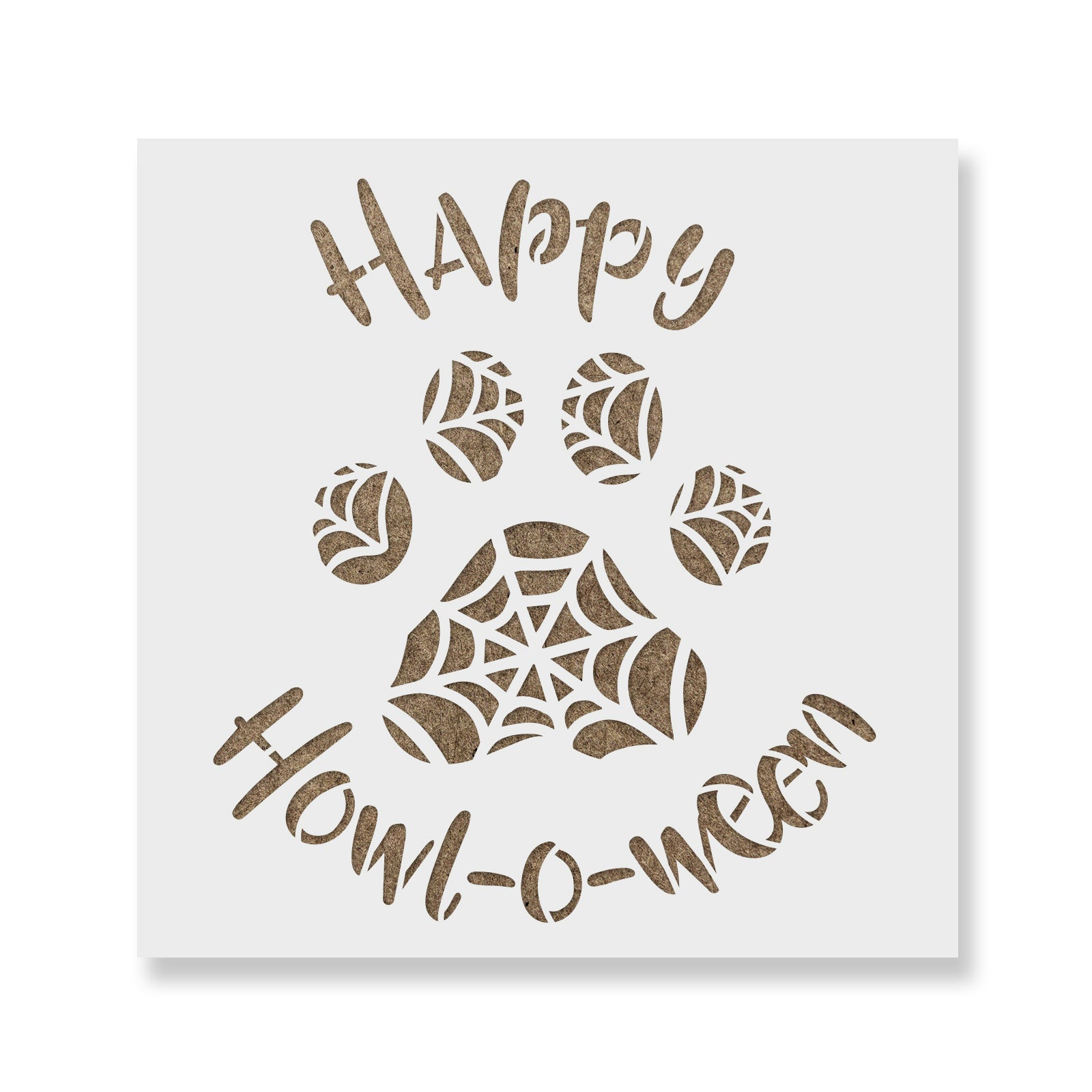 Paw Print Halloween Stencil