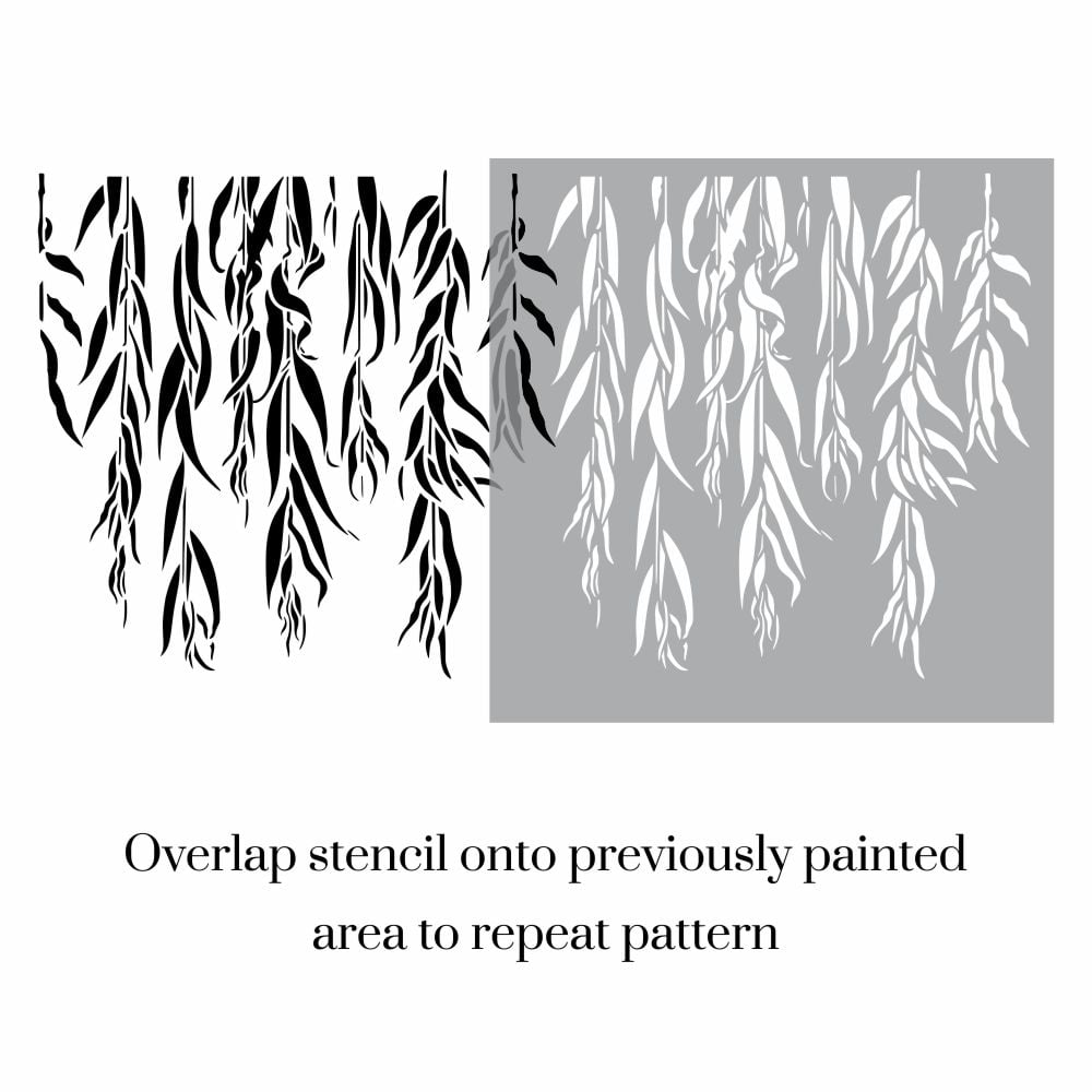 Weeping Willow Wall Stencil