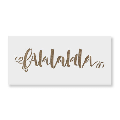 Falalalala Script Stencil