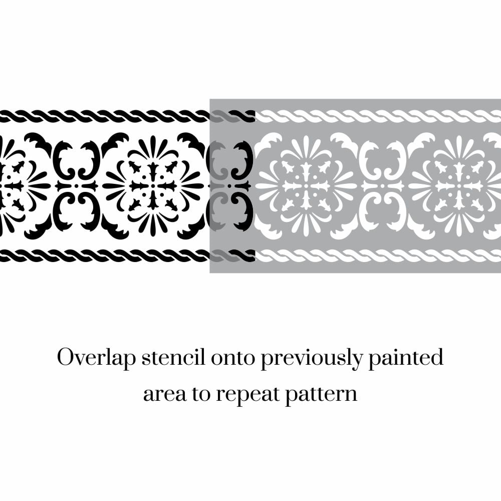 Stella Damask Border Stencil